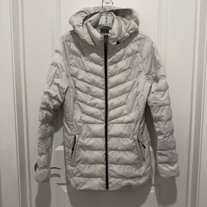 32 Degrees Heat Puffer Jacket Silver Size Medium Wind Resistance